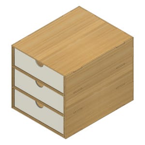 Hobby Organizer 3-Drawer Laser Cut Files: Modular Design (DXF SVG PDF)
