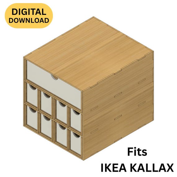 IKEA Kallax ミックス引き出しインサート - 8+1: レーザーカット