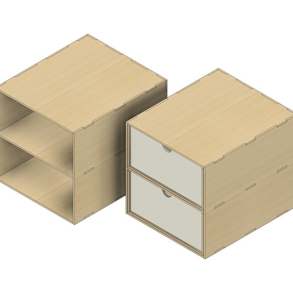 Kallax Organizer Insert | Ikea Hack | 3mm, 4mm, 5mm, 6mm Thick | Laser cutting files | 2D DXF SVG PDF Digital files