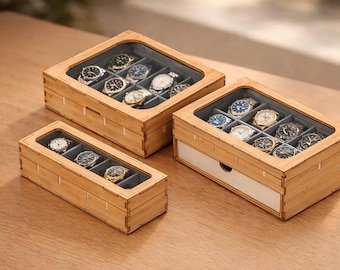 Watch Box and Jewelry Box Bundle: Laser Cut Files (DXF SVG PDF) | Wooden Gift Box Set