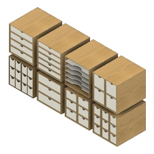 Kallax Insert Full Bundle / Ikea Hack / File per taglio laser / 3 mm, 4 mm, 5 mm, 6 mm di spessore / File digitali 2D DXF SVG PDF