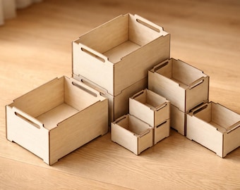 Stackable Storage Crates: Laser Cut Files (SVG DXF)