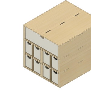 Organizador de inserción Kallax / Ikea Hack / 3 mm, 4 mm, 5 mm, 6 mm de grosor / Archivos de corte por láser / Archivos digitales 2D DXF SVG PDF