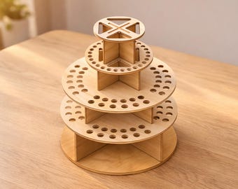 Brush and Pen Organizer: Laser Cut Files (DXF SVG PDF) | Desk Art Supply Storage