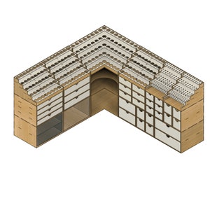 Configurable premium modular desktop organizer | 13 Different modules | Laser cut files | Modular | 2D DXF SVG files | Glowforge