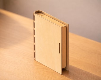 Large Book Box: Laser Cut Files (DXF SVG PDF) | Keepsake Memory Box Diy Gift