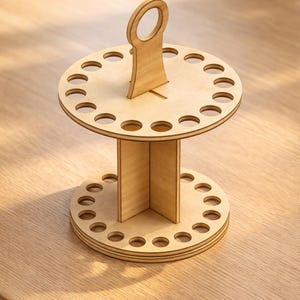 Round Brush Holder – Pencil Cup: Laser Cut Files (DXF SVG PDF) | Desk Art Organizer