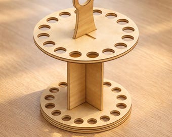 Round Brush Holder – Pencil Cup: Laser Cut Files (DXF SVG PDF) | Desk Art Organizer