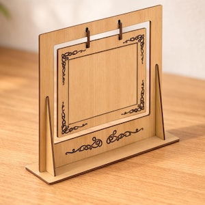 Cadre photo en bois : fichiers découpés au laser (DXF SVG PDF) | Cadre photo mural pour galerie d'art mural