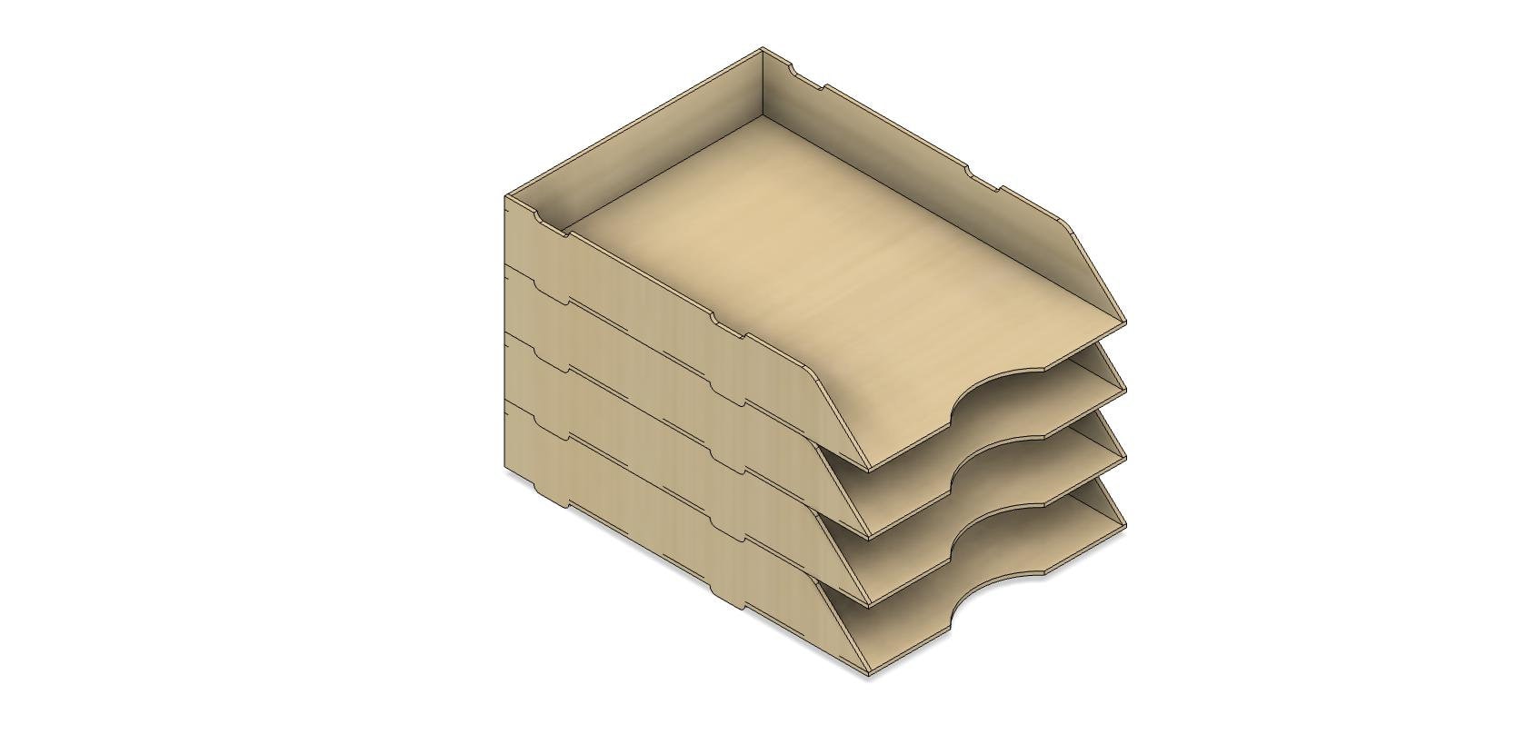 Configurable Stackable A4 Paper Tray Laser Cut Files Etsy