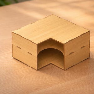 Corner Hobby Storage: Laser Cut Files (DXF SVG PDF) | Corner Desk Organizer Diy