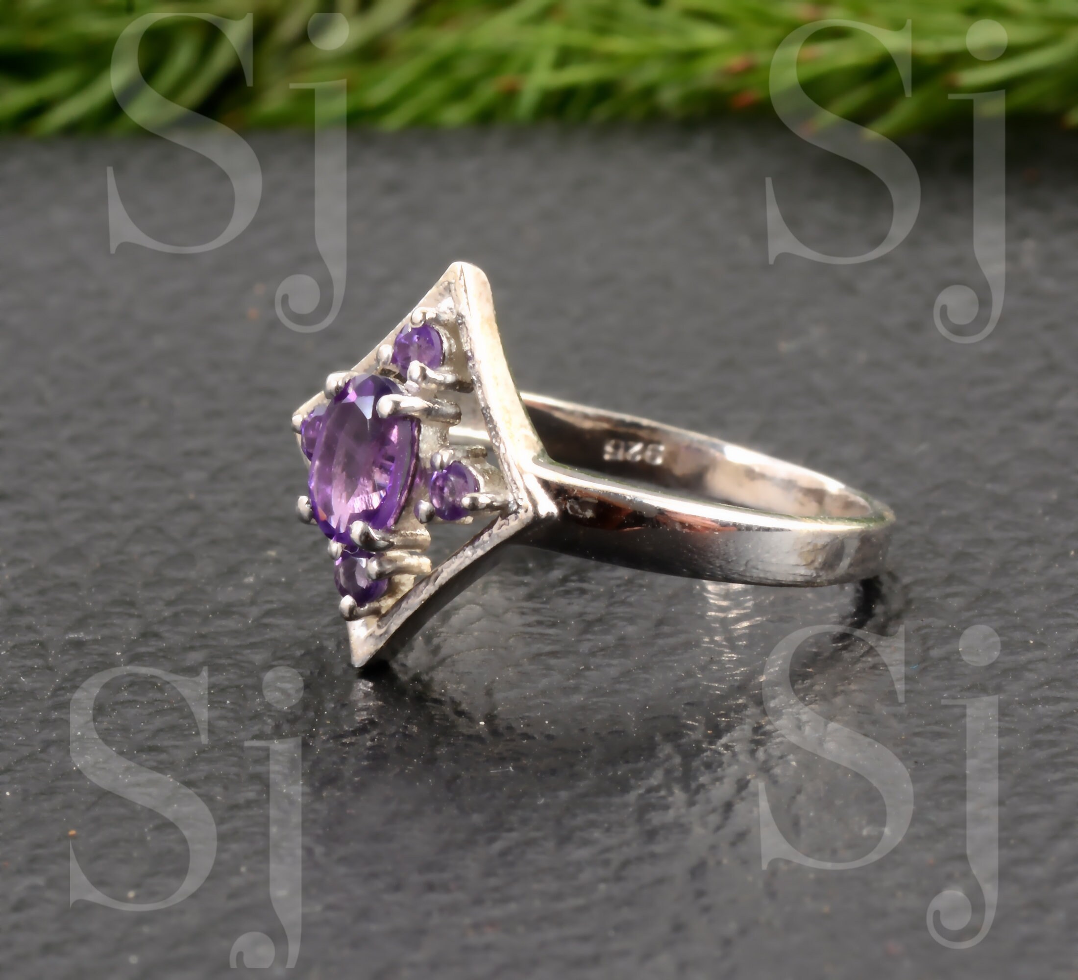 Christmas sale Blue Ring 925 Handmade Natural Etsy