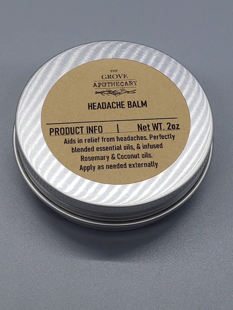 Natural Headache Relief Balm Migraine Relief Mint Etsy