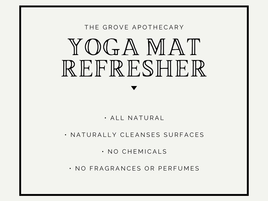 All Natural Antibacterial Yoga Mat Refresher Yoga Mat Etsy