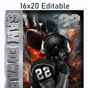 Personalized player poster, personalized sport art, customized athletic decor, team logo poster, custom design, design your own sport poster