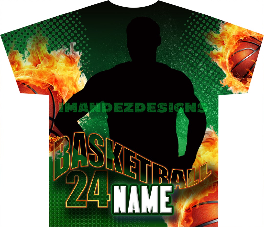 3D Basketball Shirt Template, Editable Basketball T Shirt Template, Psd