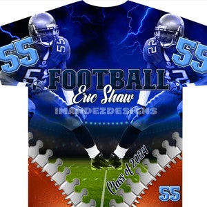 3D Football T-Shirt Template: Editable PSD Sport Collage (Digital Download)
