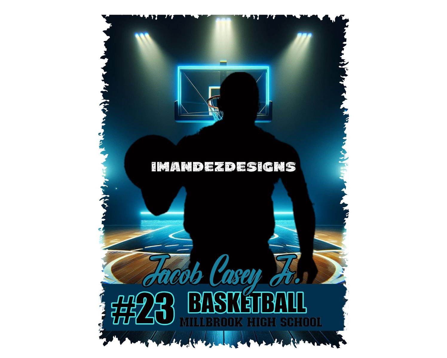 Basketball Tshirt Design Template, BLUE Basketball Tee Design