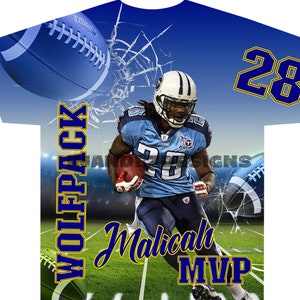3D Football T-Shirt Template: PSD Sport Collage (Instant Download)
