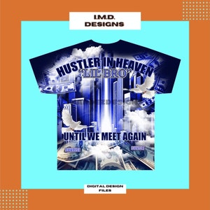 Memorial cityscape All Over Tshirt Template, blue money psd, editable memorial 3d template, 3d print, Sublimation Design, digital download
