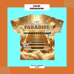 Gold Memorial T-Shirt Template: Floral PSD, 3D Print (Digital Download)
