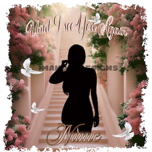 Peach Memorial Template PNG, instant download, printable funeral RIP memorial, sublimation background, instant download, center print