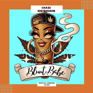 Blunt Babe Clipart: 4/20 Urban Design PNG (Digital Download)