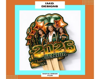 Editable Graduation Fan Template Bundle 2026 (Digital Download)