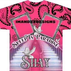 3d Photoshop t shirt template, Memorial t shirt template, In loving memory template, 3d design, 3d print, all over template