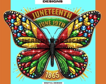 Juneteenth Clipart, emancipation day art, Juneteenth butterfly, Juneteenth Decorations, Freedom Celebration, digital download, png clipart