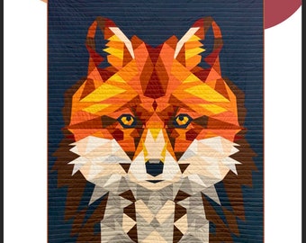 The Modern Fox, A Foundation Paper Pieced Quilt Pattern (PDF ONLY)