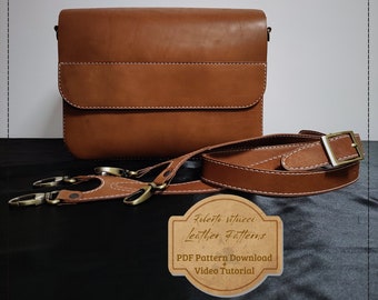 Leather Messenger Bag Pattern – DIY Leather Bag PDF & SVG + Tutorial Video