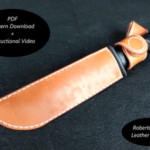 Leather Knife Sheath Pattern PDF + Tutorial Video | Multi Size Knife / Sword Scabbard Template