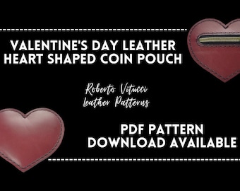 Leather Heart Coin Pouch Pattern – DIY Leather Coin Purse PDF + Tutorial Video
