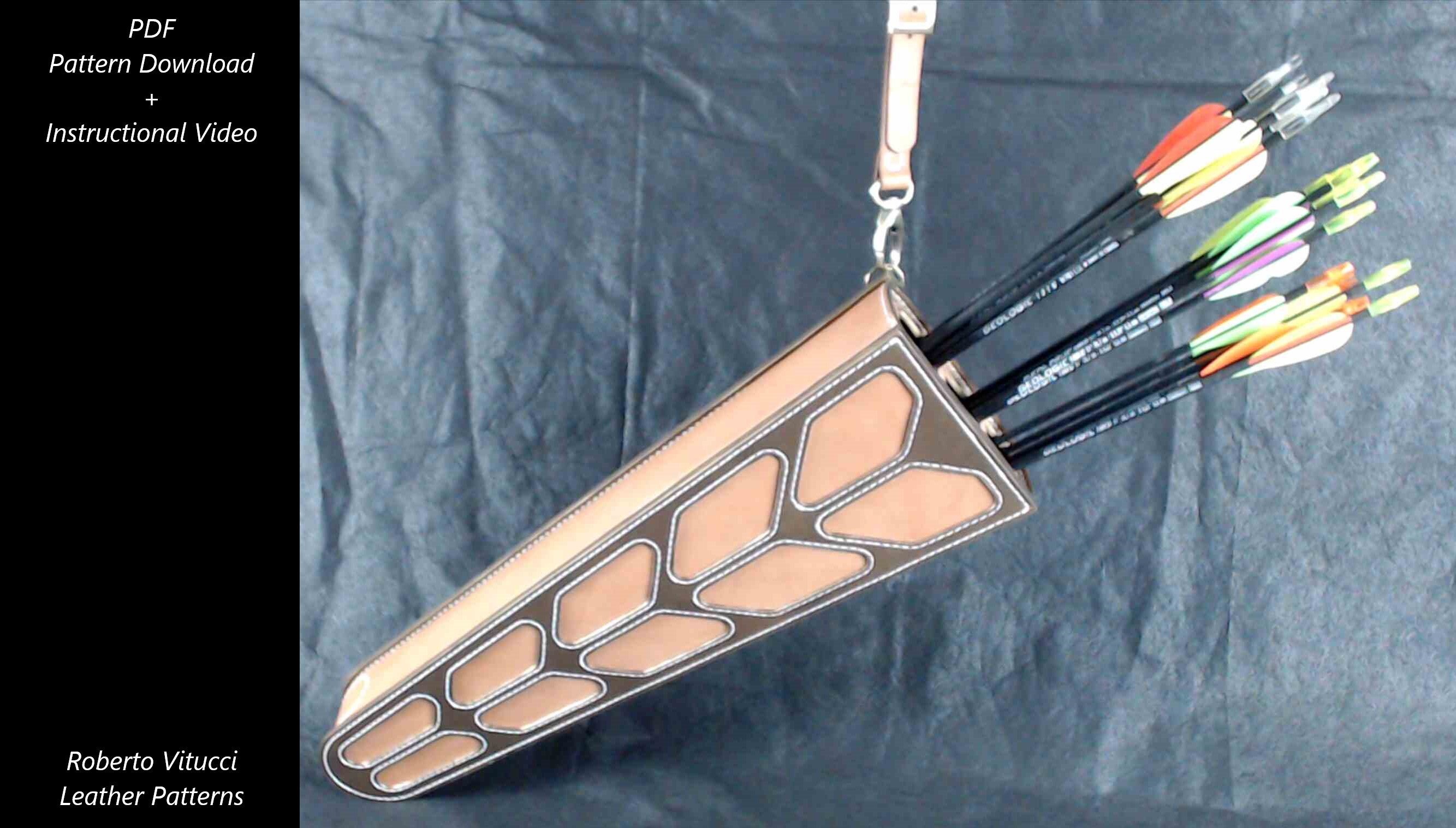 Leather Arrow Quiver Pattern Instructional Video Etsy Canada