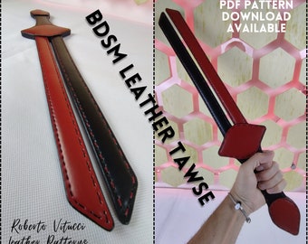 Leather Tawse Pattern – Sword Style BDSM Paddle DIY PDF + Tutorial Video