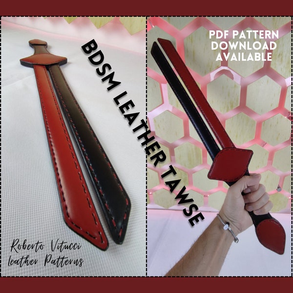 BDSM Leather Tawse | Bdsm sexy accessories | PDF Pattern with Tutorial Video