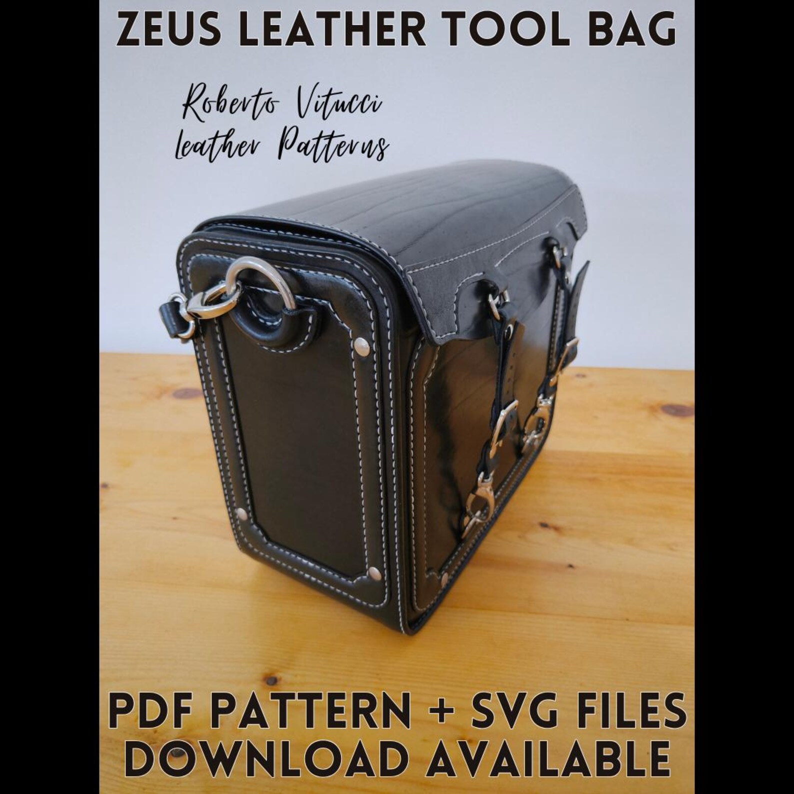 Zeus Leather Tool Bag Pattern PDF & SVG | Heavy Duty Leather Tool Bag ...