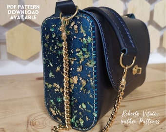 Resin & Leather Crossbody Bag Pattern – DIY Leather Bag PDF + 3D File + Tutorial
