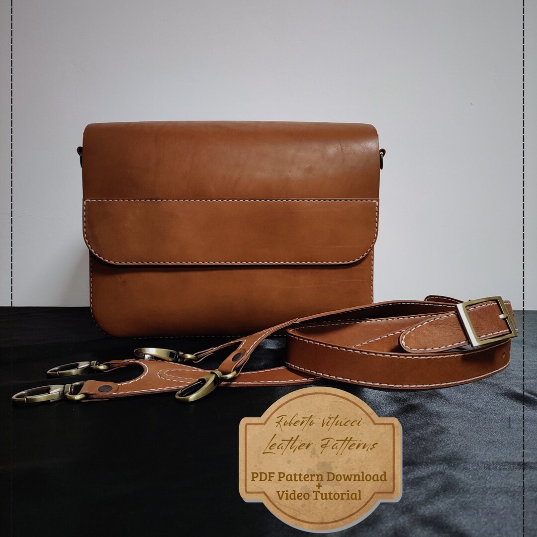 Leather Messenger Bag Pattern Instructional Video Etsy