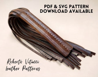 2024 Leather Flogger Pattern – BDSM Paddle PDF + SVG Cricut Tutorial