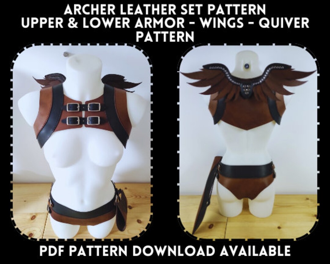 Archer Leather Armor Set Pattern – Fantasy Cosplay PDF + Tutorial Video ...