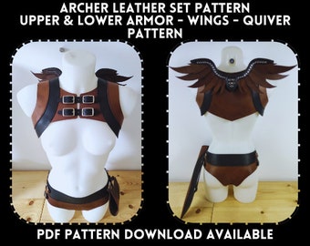 Archer Leather Armor Set Pattern – Fantasy Cosplay PDF + Tutorial Video