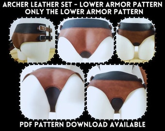 Archer Lower Leather Armor Pattern – Fantasy Belt Armor PDF + Tutorial Video