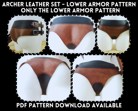 Archer Lower Leather Armor Pattern – Fantasy Belt Armor PDF + Tutorial ...