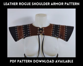 Leather Rogue Shoulder Armor Pattern – Fantasy Armor PDF + Tutorial Video