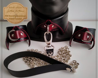 Elegant Leather Choker and Cuffs Multi Size Pattern + Instructional Video