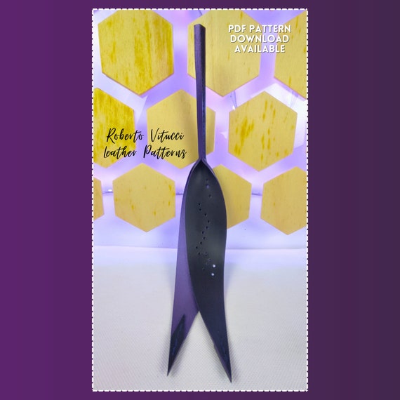 Hydra Tongue Leather Paddle Pattern – Lightweight BDSM Paddle diy PDF & SVG + Tutorial