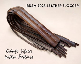 BDSM 2024 Leather Flogger | Handmade | TRUE Italian Leather