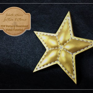 Leather Christmas Star 2 size Pattern + Instructional Video